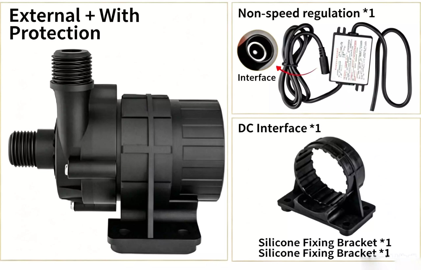 ZKSJ DC56E Ultra Quiet Pump – 2700L/H, 14M Head for Aquarium Canister