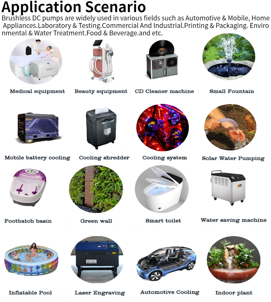 ZKSJ DC40A Portable Brushless Water Pump - 12V/24V DC, 840L/H, 6M Head, Solar Powered, Silent for Home, Garden, RV