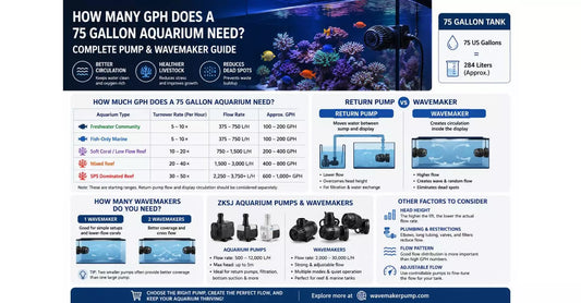 How Many GPH Does a 75 Gallon Aquarium Need? Pump & Wavemaker Guide