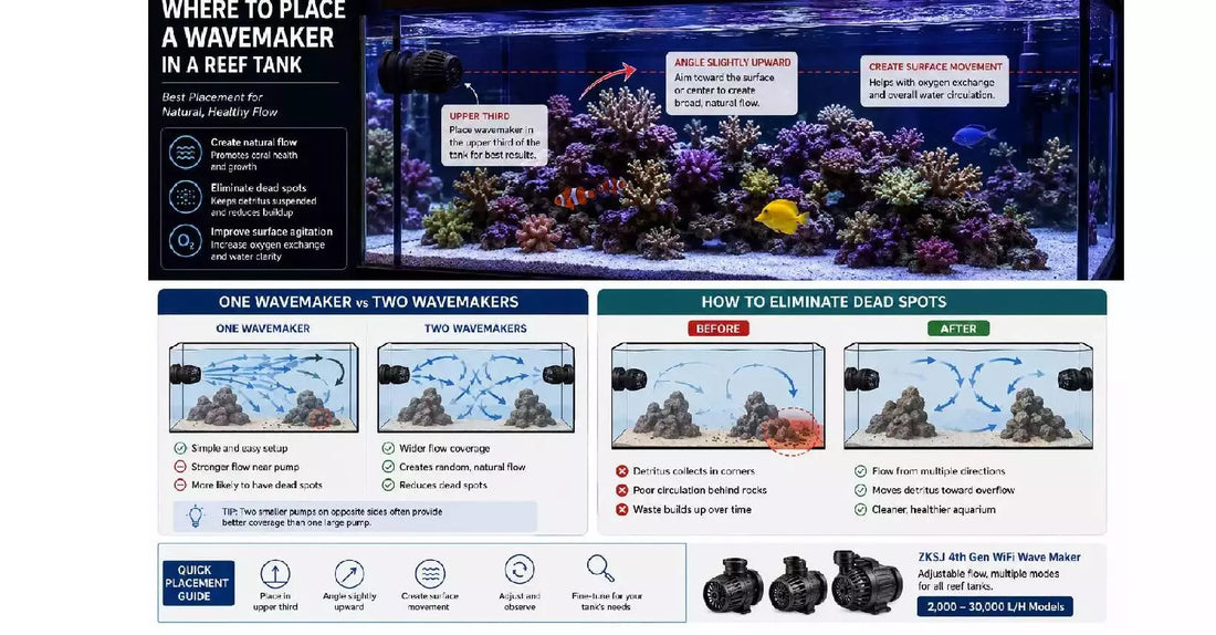 Wavemaker Placement in Reef Tanks: Best Height, Angle & Setup Tips