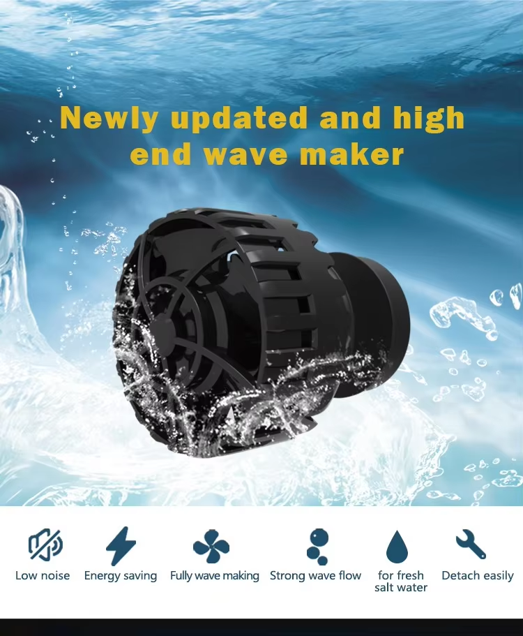 ZKSJ Slim Aquarium Wave Pump – 2000L to 30000L Flow, Wireless Control & Feces Blower