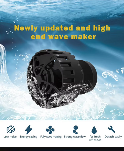 ZKSJ Slim Aquarium Wave Pump – 2000L to 30000L Flow, Wireless Control & Feces Blower