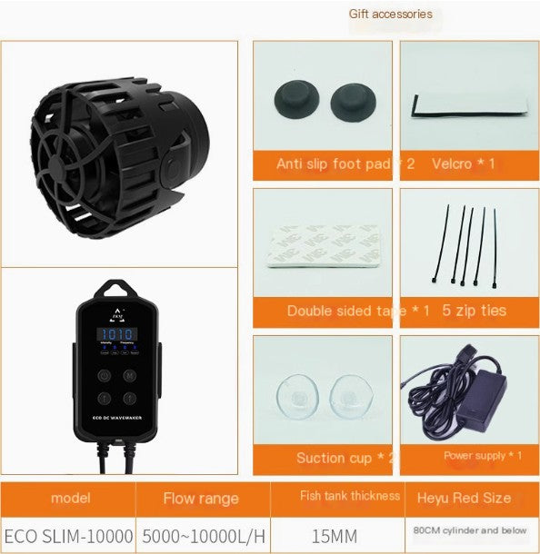 ZKSJ Aquariumpumpe Wellenpumpe DC12v 6000L/H Klein aber stark Super leise