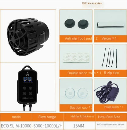 ZKSJ Aquariumpumpe Wellenpumpe DC12v 6000L/H Klein aber stark Super leise