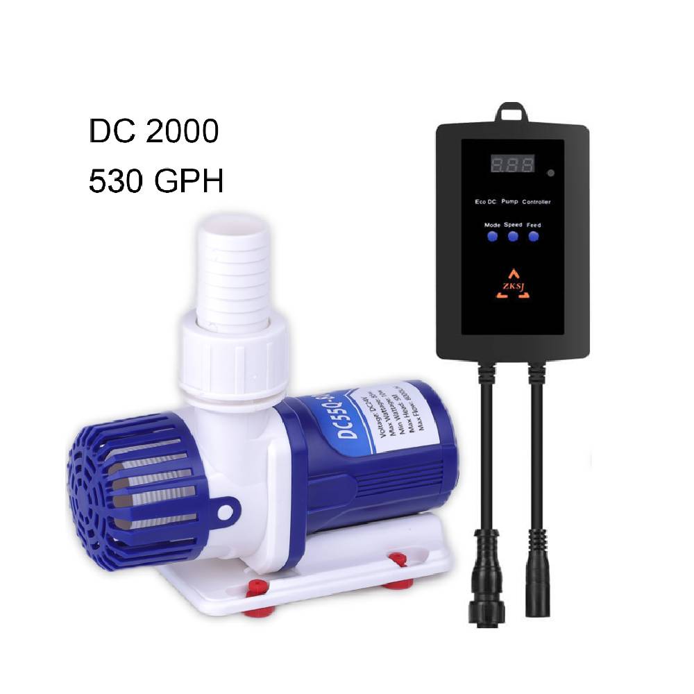 ZKSJ DC2000 Aquarium Pump – 2000L/H, Adjustable Flow, Ultra Quiet