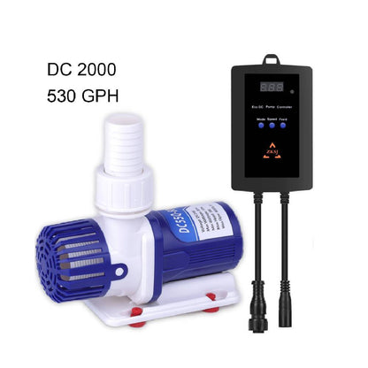 ZKSJ DC2000 Aquarium Pump – 2000L/H, Adjustable Flow, Ultra Quiet