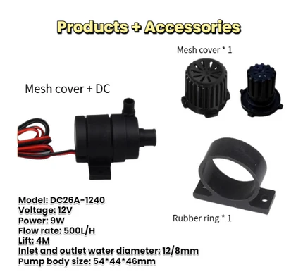 ZKSJ DC26A Mini Brushless Pump | 500L/H | 4M Head | PWM/VR/S Speed Options | 3-Phase Sine Wave Quiet