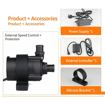 ZKSJ DC45C Brushless DC Pump – 1350L/H Flow, Handles Water/Oil/Acid/Alkali