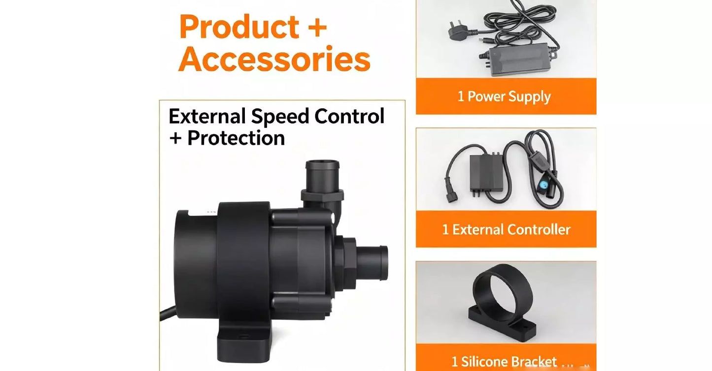 ZKSJ DC45D 3-Phase Brushless Pump – 1350L/H, 9M Head, PWM Control