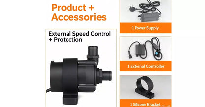 ZKSJ DC45D 3-Phase Brushless Pump – 1350L/H, 9M Head, PWM Control