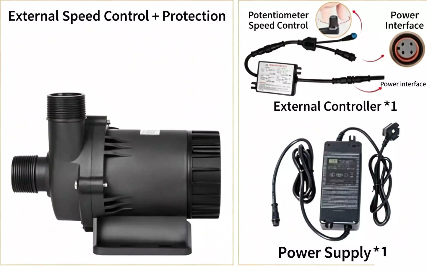 ZKSJ DC55A 3-Phase Brushless Pump – 16000L/H, 16M Head, PWM Control