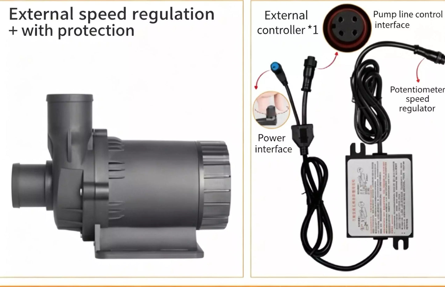 ZKSJ DC55A 3-Phase Brushless Pump – 16000L/H, 16M Head, PWM Control