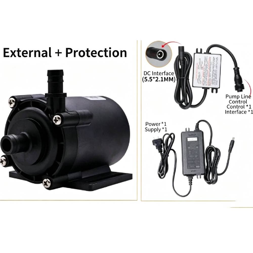 ZKSJ DC55B Brushless DC Pump 2400L/H 16M Head  PPS+30%GF  IP68 Waterproof