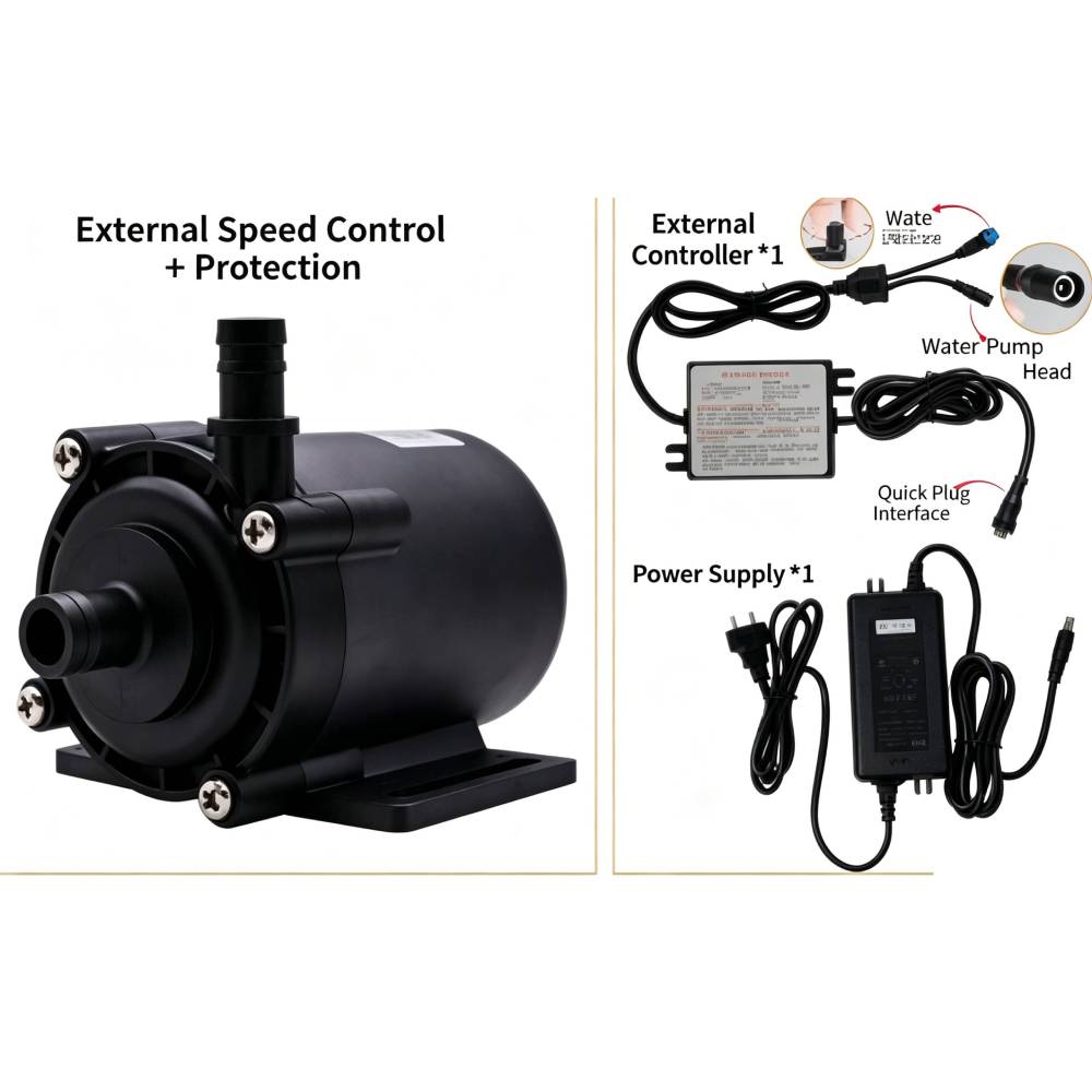 ZKSJ DC55B Brushless DC Pump 2400L/H 16M Head  PPS+30%GF  IP68 Waterproof