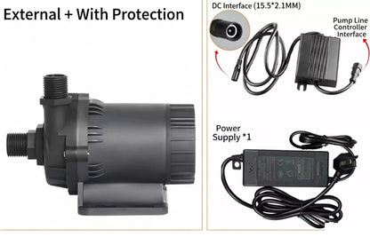 ZKSJ DC60G Brushless DC Pump | 3800L/H | 12M Head | Sine Wave Quiet | IP68 Waterproof