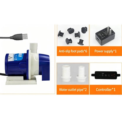 ZKSJ Aquariumpumpe DC5v-24v 500L/H-12000L/H Wasserpumpe mit Sinuswellenregler 