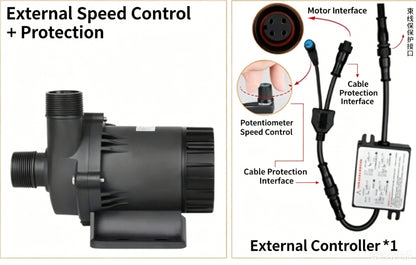 ZKSJ DC85E 3-Phase Brushless DC Pump 13500L/H 10M Head  Custom MPPT Available