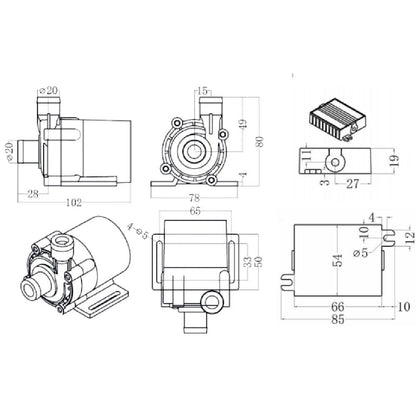 ZKSJ DC40A Portable Pump – 840L/H, 6M Head, Solar Ready, Ultra Quiet <25dB