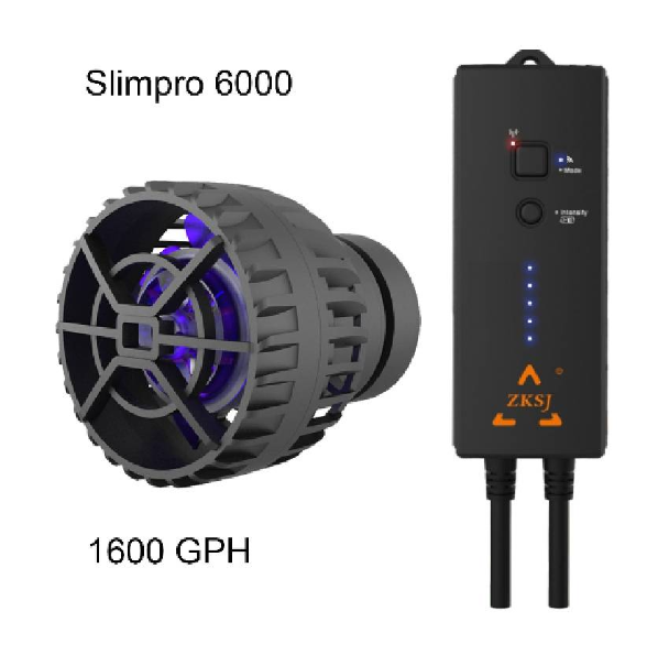 ZKSJ ECO SLIM 6000 Wave Pump 3000-6000L/H Adjustable 12W Low PowerFor 60cm Tanks