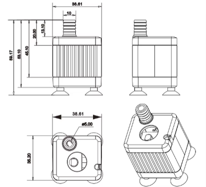ZKSJ Sine Wave Silent Pump – <40dB, IP68, Wide Application
