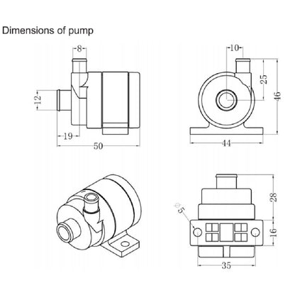 ZKSJ DC26A Mini Brushless Pump | 500L/H | 4M Head | PWM/VR/S Speed Options | 3-Phase Sine Wave Quiet