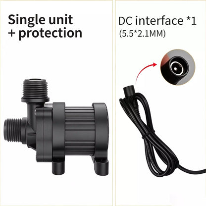 ZKSJ DC40F Water Pump with Float Switch - 12V/24V DC, 960L/H High Flow, 6M Head, Submersible for Boat, Tank, Pool Cleaning