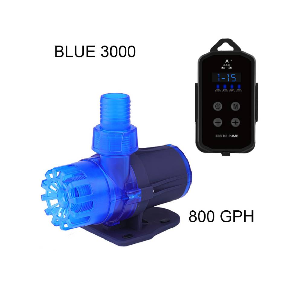 ZKSJ BLUE DC Pump – 1600-30000L/H, 20-Speed, 4 Modes, Quiet