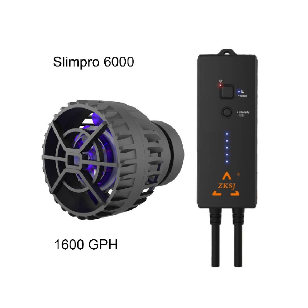 ZKSJ ECO SLIM 6000 Wave Pump 3000-6000L/H Adjustable 12W Low PowerFor 60cm Tanks