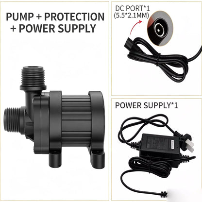ZKSJ DC40F Water Pump with Float Switch - 12V/24V DC, 960L/H High Flow, 6M Head, Submersible for Boat, Tank, Pool Cleaning