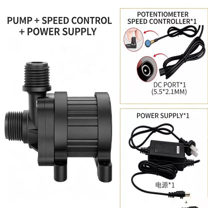 ZKSJ DC40F Water Pump with Float Switch - 12V/24V DC, 960L/H High Flow, 6M Head, Submersible for Boat, Tank, Pool Cleaning
